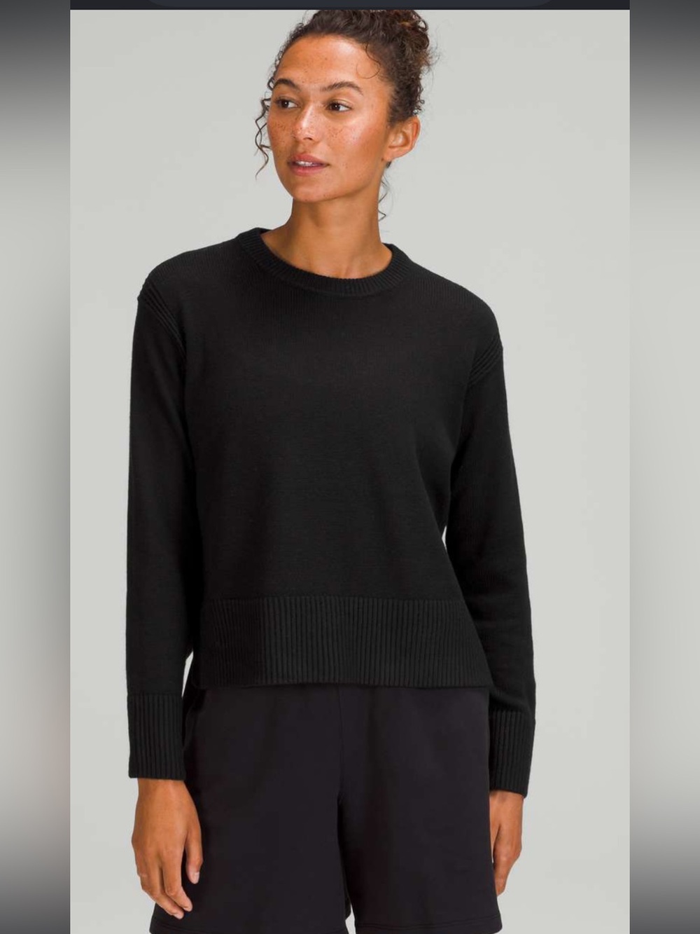 Size 10 Lululemon Cashlu Boxy Crewneck sweater, black